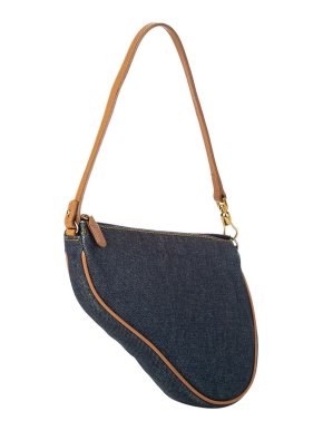 Dior Vintage Denim Mini Saddle Bag