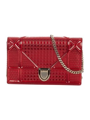 Metallic Red Micro-Cannage Diorama Bag