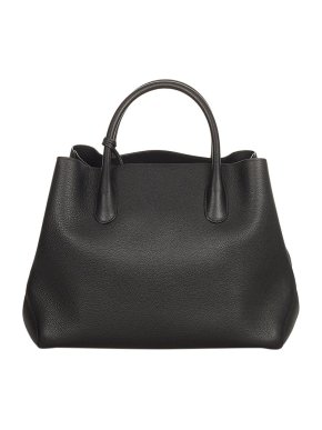 Dior Black Leather Open Bar Tote Bag