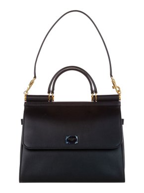Dolce & Gabbana Black Leather Miss Sicily Bag