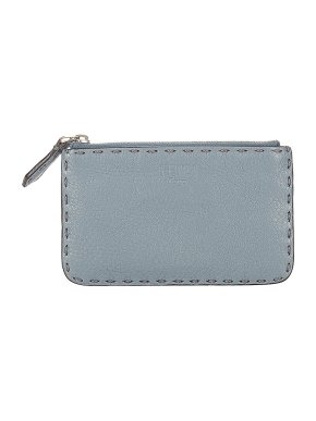 Fendi Blue Leather Selleria Coin Purse