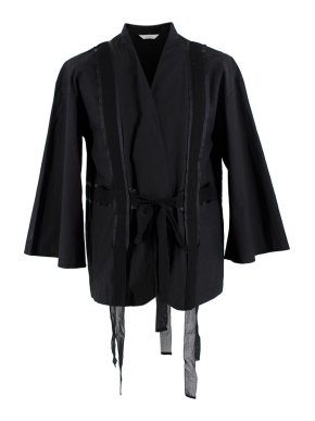 Sasquatchfabrix Black Cotton Tie Shirt