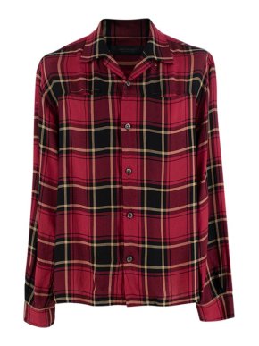 Undercover Red & Black Plaid Twill Shirt