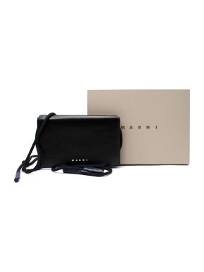 Marni Black & Blue Leather Strap Wallet