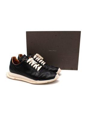 Rick Owens Black Square Toe Sneakers