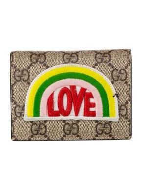 Gucci GG Supreme Canvas Love Compact Wallet