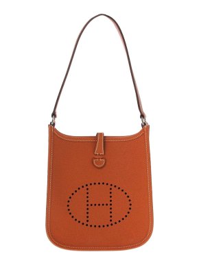 Hermes Orange Calfskin Leather Evelyne TPM Bag PHW