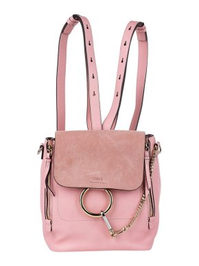 Chloe Ballet Pink Leather & Suede Faye Backpack