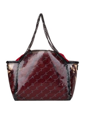 Stella McCartney Burgundy Transparent PVC Falabella Tote Bag