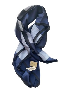 Burberry Blue Silk House Check Scarf