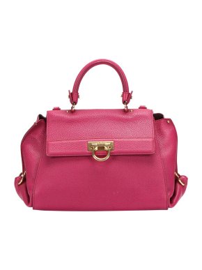 Salvatore Ferragamo Pink Leather Sofia Gancini Bag