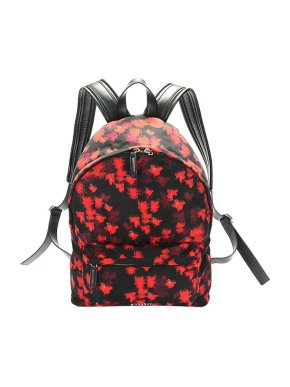 Givenchy Red & Black Printed Nylon Backpack