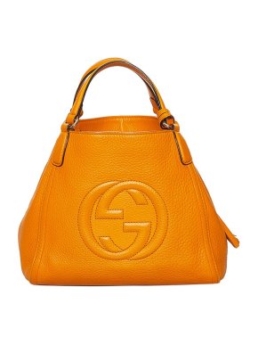 Gucci Orange Leather Soho Tote Bag
