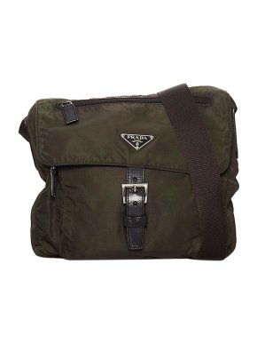 Prada Vintage Black Nylon Tessuto Satchel Bag