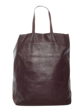 Celine Brown Leather Cabas Tote Bag