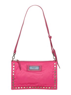 Prada Pink Nylon Tessuto Etiquette Bag