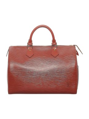 Louis Vuitton Cognac Epi Leather Speedy 30 Bag