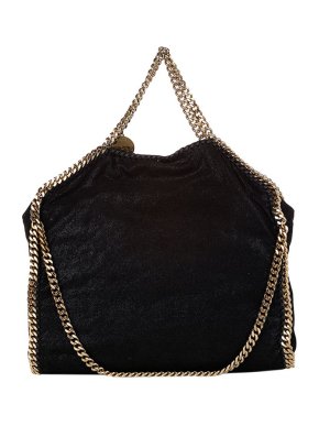 Stella McCartney Black Shaggy Deer Falabella Tote Bag