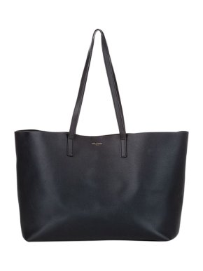 Saint Laurent Black Leather East West Tote Bag