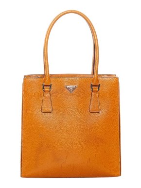 Prada Tan Brown Daino Leather Tote Bag