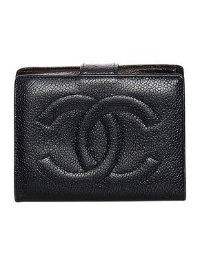 Chanel Black Caviar Leather CC Wallet