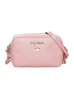 Prada Pink Saffiano Leather Camera Bag