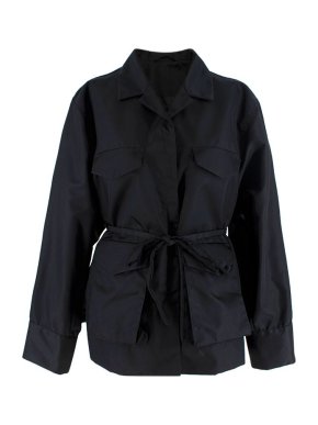 Toteme Black Nylon Belted Safari Jacket