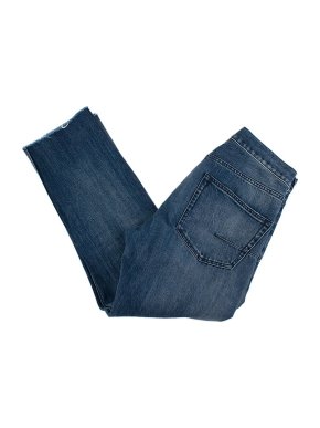 Dior Dark-Wash Denim Raw Hem Straight Leg Jeans