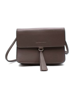 Jil Sander Brown leather mini crossbody bag