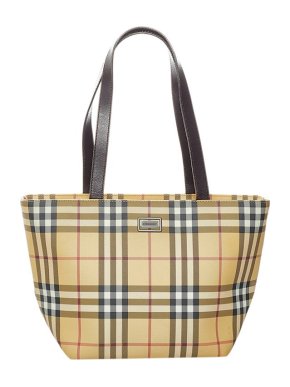 Burberry Vintage House Check PVC Tote Bag