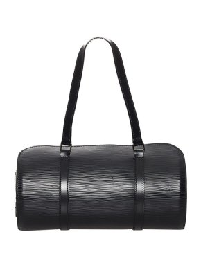 Louis Vuitton Black Epi Soufflot Bag