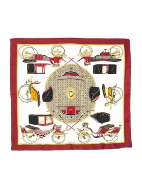 Hermes Vintage Les Voitures a Transformation Silk Twill Scarf