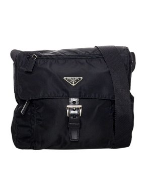 Prada Black Nylon Tessuto Messenger Bag