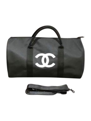 Chanel Black Nylon VIP gift CC Duffle Bag