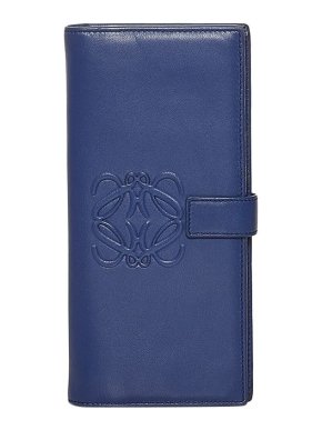 Loewe Vintage Blue Leather Anagram Long Wallet
