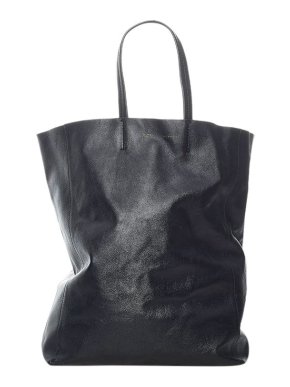 Celine Black Leather Cabas Tote Bag