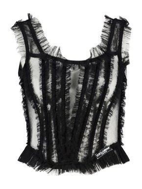 Dolce & Gabbana Ruffled Sheer Tulle Corset