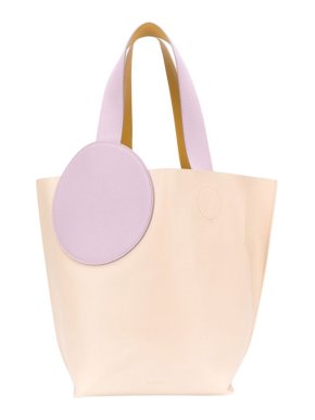 Roksanda Ilincic Pale Yellow & Pink Leather Eider Tote Bag