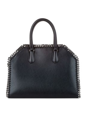 Stella McCartney Black Vegan Leather Falabella Box Tote Bag