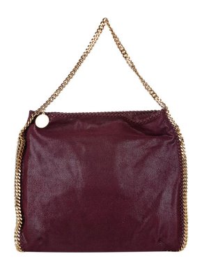 Stella McCartney Burgundy Shaggy Deer Falabella Tote Bag