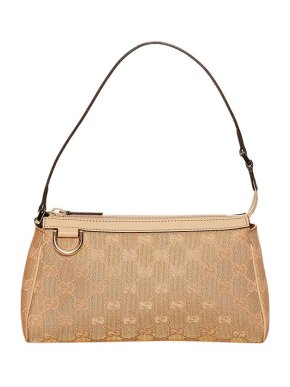Gucci Vintage Beige GG Canvas Abbey Baguette