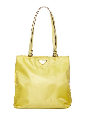 Prada Yellow Nylon Tessuto Tote Bag