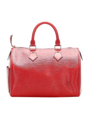 Louis Vuitton Red Epi Leather Speedy 25 Bag