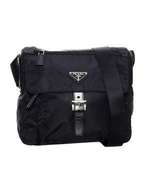 Prada Black Nylon Tessuto Satchel Bag