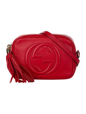 Gucci Red Leather Soho Disco Camera Bag