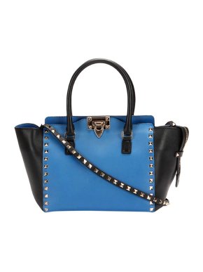 Valentino Garavani Bicolour Leather Small Rockstud Tote Bag