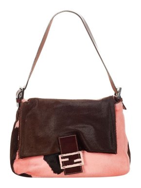 Fendi Pink & Brown Pony Skin Mamma Forever Bag