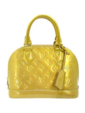 Louis Vuitton Yellow Monogram Vernis Alma BB Bag