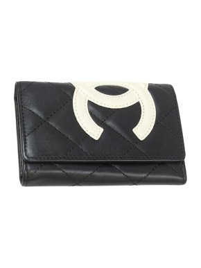 Chanel Vintage Black Cambon Ligne Key Holder