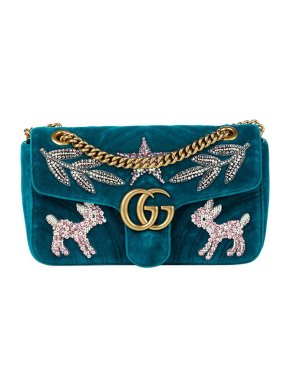 Gucci GG Marmont Embellished Velvet Bag